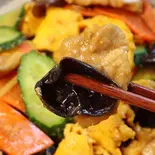 【木須肉】キクラゲ＆豚肉＆玉子炒め（薬膳しゃぶしゃぶ 小尾羊 銀座店）