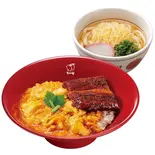 うなぎあいがけ親子丼 はいからうどんセット(なか卯 福岡半道橋店)