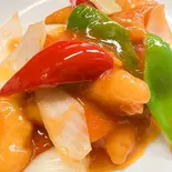 白身魚の甘酢ソースかけ（中華料理 金龍）