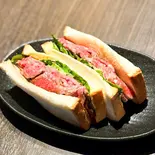 梶屋牛ローストビーフサンド（焼肉KAJIYA）