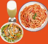 スパイシーパスタセット spisy pasta set（インド料理 ニュータージマハルエベレスト 西九条店）