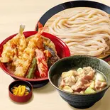 【満腹久セット】塩肉つけ汁うどん・上鱚天丼（久兵衛屋 南与野店）