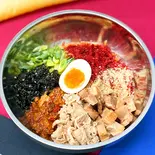 ハナのスペシャル韓国風まぜそば【深夜】(韓国風まぜそば モチモチ全卵麺 하나(ハナ) 駒込店)