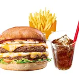 【セット】ダブル絶品チーズバーガー Double ZEPPIN(Supreme) Cheeseburger Set（ゼッテリア ZETTERIA 福岡新天町店）