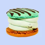 チョコミントマカロン Chocolate Mint Macaron（韓国風カフェ ジャイアントコーヒー Korean style café GAIANT COFFEE[자이언트 커피]）