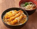 海老とじ丼とミニうどん(温)（丼とミニうどんのぶん福）