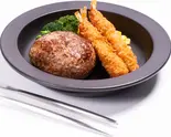 エビフライ＆ハンバーグ（【牛100%ハンバーグ】挽肉亭 船橋店）