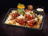 チキンビリヤニデザートグリーンサラダChicken biryani dessert green salad（インド料理 ケバブ ＆ ビリヤニ ハウス Indian Restaurant Kebab ＆ Biryani house）