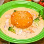 海老のビスク風チーズ焼リゾット Shrimp Bisque Style in Grilled Cheese Risotto(RajaVetta 池尻店)