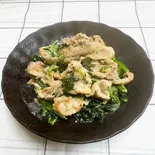 豚とほうれん草の味噌マヨ焼き（たこ焼き こんなもん）