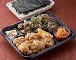 唐揚げ×豚の炭火焼のり弁当（船場満腹弁当）