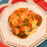 天津飯 杏仁豆腐つき（おばんざいや早乙女 銀座本店）