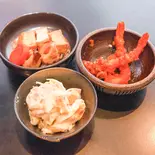 小鉢三種(「食と酒」居酒屋かるだん)