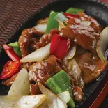 牛肉のオイスターソース炒め（健康中華青蓮豊洲IHI店）