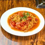 トマトと卵炒め(ジンギスカンラムモモ焼き)