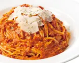薄削りパルメザンチーズのボローニャ風ミートソース（カッフェイタリアントマト 仙台名掛丁店）