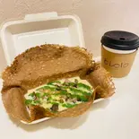 きのことホワイトソースのガレット Mushroom Galette ＆ Drink（biotaCAFE）