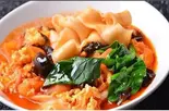 西红柿鸡蛋腰帯面 トマトと玉子のスープビャンビャン麺（ビャンビャン麺 朋友）