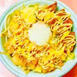 明太マヨチーズ二郎系まぜそば（らーめん三極志）