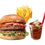 【セット】ダブル絶品ビーフバーガー Double ZEPPIN (Supreme) Beefburger Set（ゼッテリア ZETTERIA 福岡新天町店）
