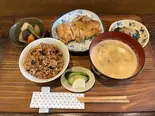 ガーリックチキン定食（お茶カフェ うさぎ）