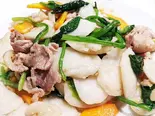 肉ほうれん草と餅炒め,肉丝菠菜炒年糕（居酒屋酔宴）