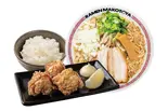 背脂醤油ラーメン唐揚げ(3個)ライスセット(ラーメンまこと屋 新所沢店)