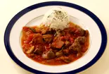 TAS KEBABI  Lamb stew with vegetables タスケバブ ラムトマトソース フライパン焼き ( HALAL)  トルコ料理（トルコ料理ボスボラスハサン新宿店）