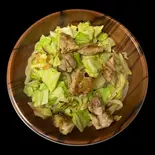 鶏塩焼きそば 麺大盛 2麺使用（麺ダブルが無料 →大盛太麺塩焼きそば 太陽と海）