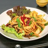 豚肉四川風炒め Sichuan-Style Stir-Fried Pork（チャイナ カフェ＆レストラン 膳坊）