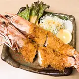 超特大！ 有頭海老のフライ(1尾)（手打ちそば 志喜千庵）