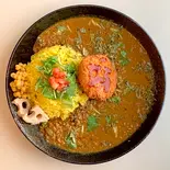 クリームコロッケキーマカレー（スパイスの隠れ家）