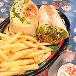 チキンブリトーランチセット chicken burrito lunch set（隠れ家メキシカン タコタコカフェ）