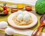 【611㎈ タンパク質27.3㌘】タンパク質充填ゆで卵 4個 【611cal/Protein27.3g】(Muscle Kitchen 西瑞江3丁目)