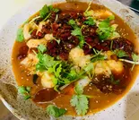 魚と野菜激辛煮込み(水煮鱼片)（中華料理 錦園）