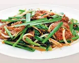 レバニラ炒め  liver and leek（上海イーエックス 葛西店）