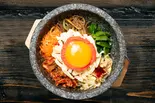 【相性抜群】溶岩焼明太チーズビビンパ Yogan-Yaki Cod Roe and Cheese Bibimbap（溶岩焼きビビンパ専門店「ファルファサン」 月寒東3条）