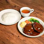【ライス・スープ付】ダブル和牛仕様ハンバーグ(320グラム)（Grill＆bar Areva(ミート高橋)）