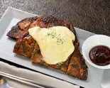 キムチとトマトのチーズチヂミ Korean Kimchi Tomato Cheese Pancake(dragon純豆腐(スンドゥブ) 本店)