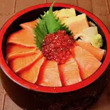 サーモンイクラ丼 Salmon and Salmon Roe Rice Bowl（かねせい）