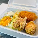 からあげクリームコロッケ弁当 Fried Chicken Cream Coroke Bento Box（鶏笑 大東店）