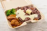 濃厚チーズ入り!ビフテキ屋のバターステーキBOX(大)~ガーリックソース~ (ご飯250g、肉150g)(トリュフバターステーキ 黄金町店)