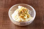 お肉に良く合う「ちょい盛りガーリックポテトサラダ」 Garlic Potato Salad(肉テロ!肉たらしくてぎゅう 久米川店)