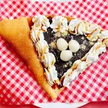 きなこ白玉クリームあんみつ（ポラール(クレープ・ベビーカステラ・タピオカ)）