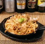豚キムチ焼きそば(居酒屋でん)