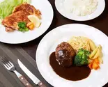 (1)(4)ハンバーグとチキンの盛り合わせ Hamburg Steak ＆ Chicken Platter（キッチンきむら）