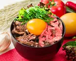 炙りユッケ風・ハラミ&ロービー欲張り合い盛り丼(ハラミ・ローストビーフ丼 ハラミと米 名古屋東新町店)