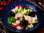 アスパラとエビ炒め（天津家庭料理 一味一厨）