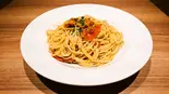 ウニとドライトマトのペペロンチーノ（PASTA HOUSE Eni 五反田店）