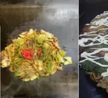 豚玉+ぶた焼きうどん（お好み焼きフジ）